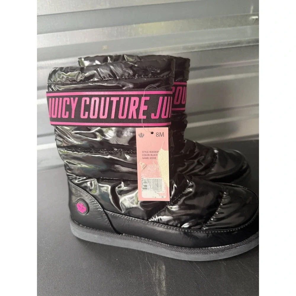 NWT Juicy Couture Women Quilted Kissie Winter Boots Size 8 Waterproof  Snow B-1